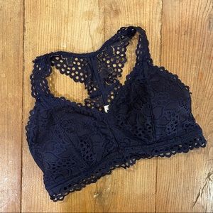 NWOT navy Lace Bralette